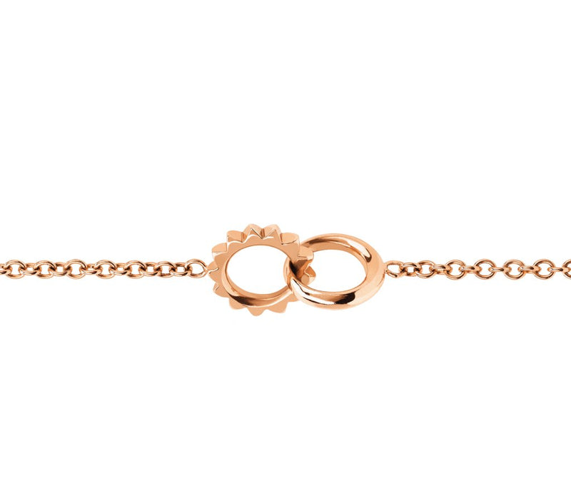 Petite Solid Interlocking Unity Bracelet Rose Gold by Logan Hollowell Jewelry