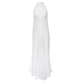 BELLA LONG SLIP DRESS XS White  by Logan Hollowell Jewelry