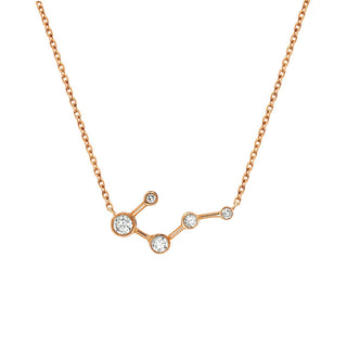 Big Dipper Diamond Constellation Necklace Rose Gold 16" - 18"  by Logan Hollowell Jewelry