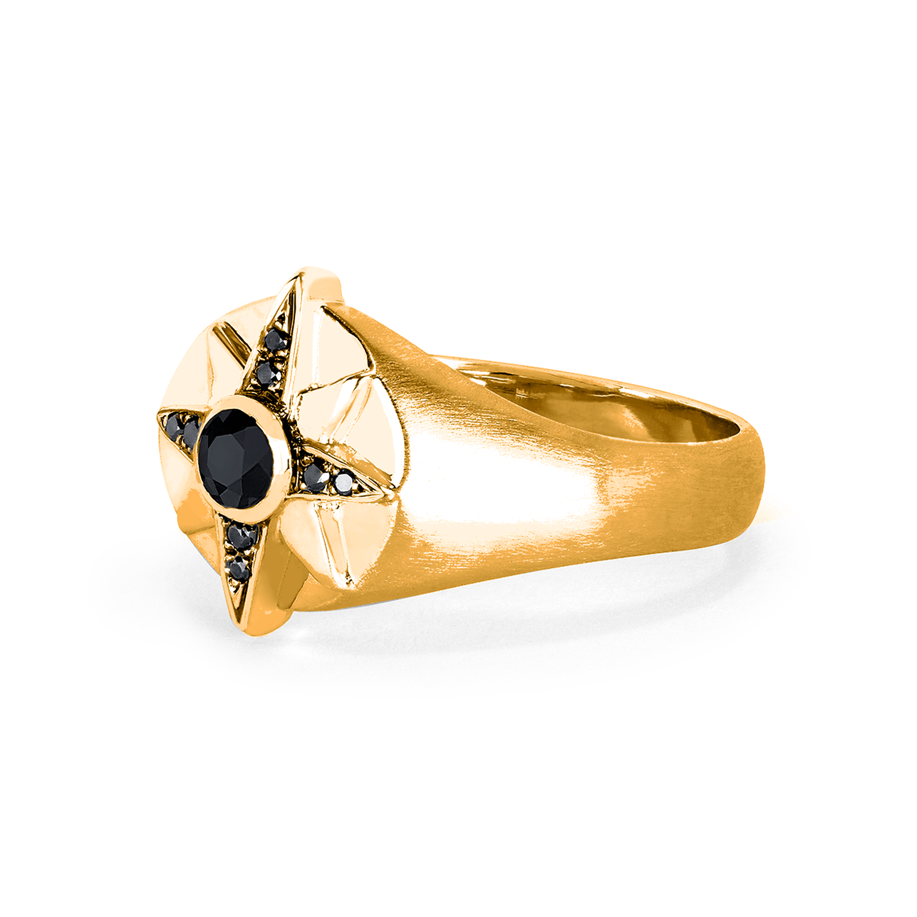 Men's North Star Signet Ring    by Logan Hollowell Jewelry
