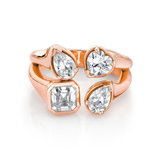 Lover's Ensemble Diamond Ring 4 Rose Gold  by Logan Hollowell Jewelry
