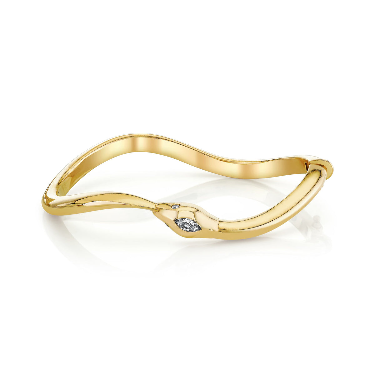 Kundalini Snake Bracelet Yellow Gold Petite (6.5")  by Logan Hollowell Jewelry