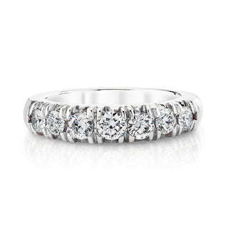 Graduated French Pavé Diamond Cloud Fit Band White Gold 3  by Logan Hollowell Jewelry