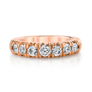 Graduated French Pavé Diamond Cloud Fit Band Rose Gold 3  by Logan Hollowell Jewelry