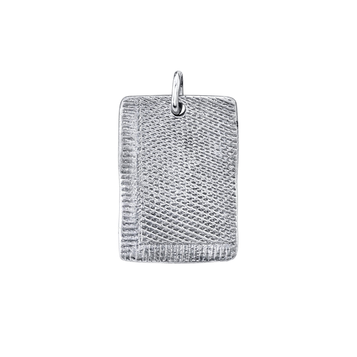 Textured Alchemy Plate Pendant White Gold   by Logan Hollowell Jewelry