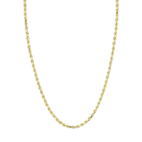 Golden Rope Chain 16" Yellow Gold by Logan Hollowell Jewelry
