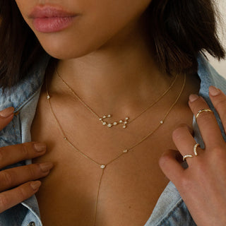 Scorpio White Sapphire Constellation Necklace | Ready to Ship by Logan Hollowell Jewelry