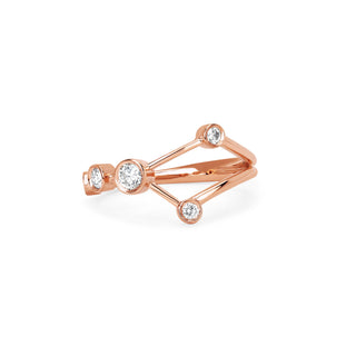 Cancer Constellation Ring Rose Gold 4  by Logan Hollowell Jewelry