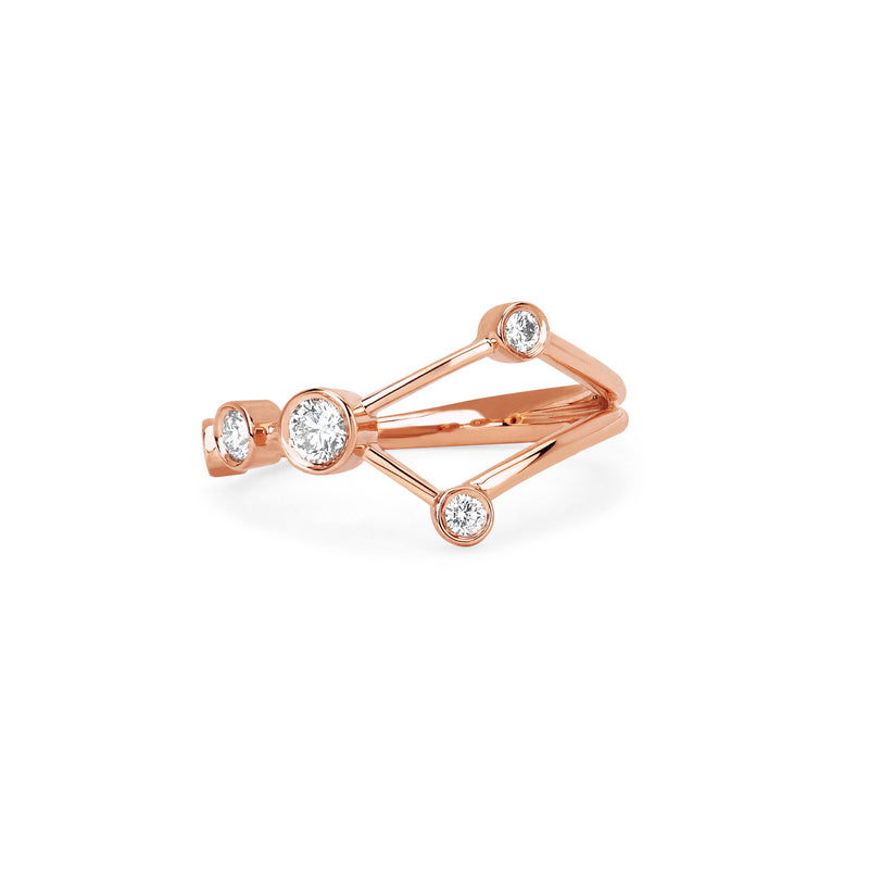 Cancer Constellation Ring | Ready to Ship Rose Gold 4.5 by Logan Hollowell Jewelry