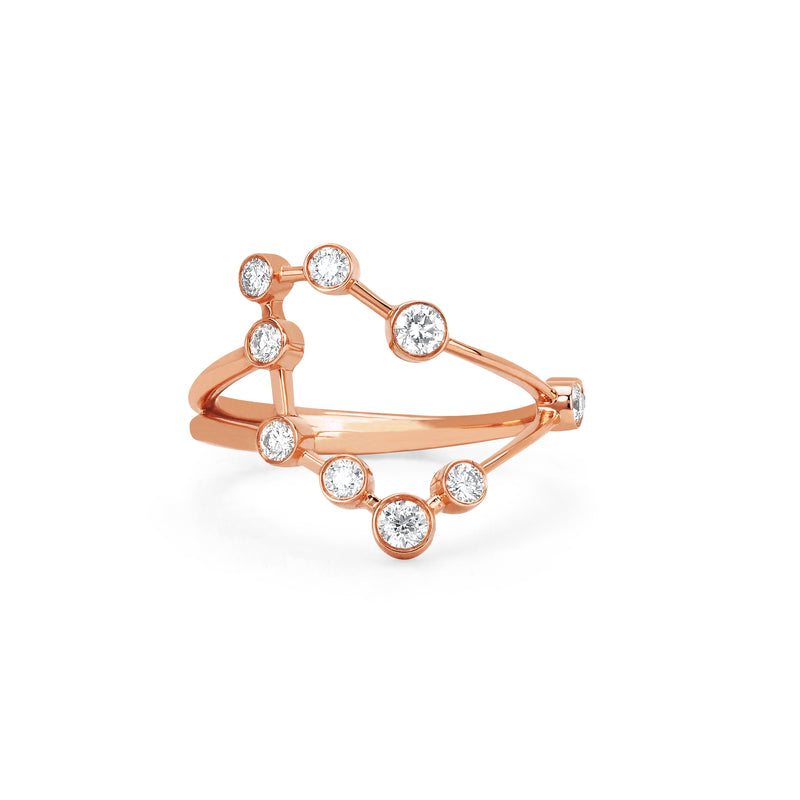 Capricorn Constellation Ring Rose Gold 3  by Logan Hollowell Jewelry