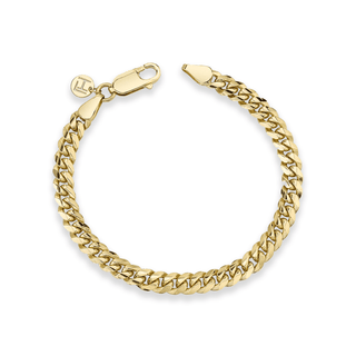 Men's Cuban Bracelet 7" Yellow Gold  by Logan Hollowell Jewelry