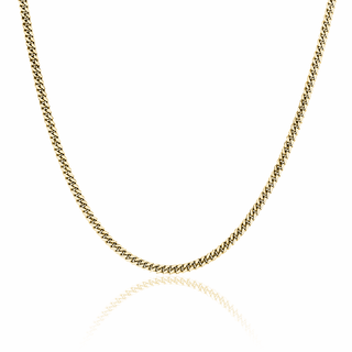 Men's Cuban Chain Necklace 18" Yellow Gold  by Logan Hollowell Jewelry