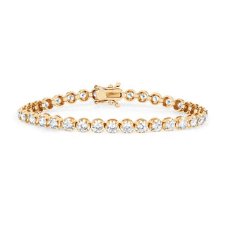 Diamond Goddess Tennis Bracelet 6.5" (Petite) Yellow Gold Natural by Logan Hollowell Jewelry