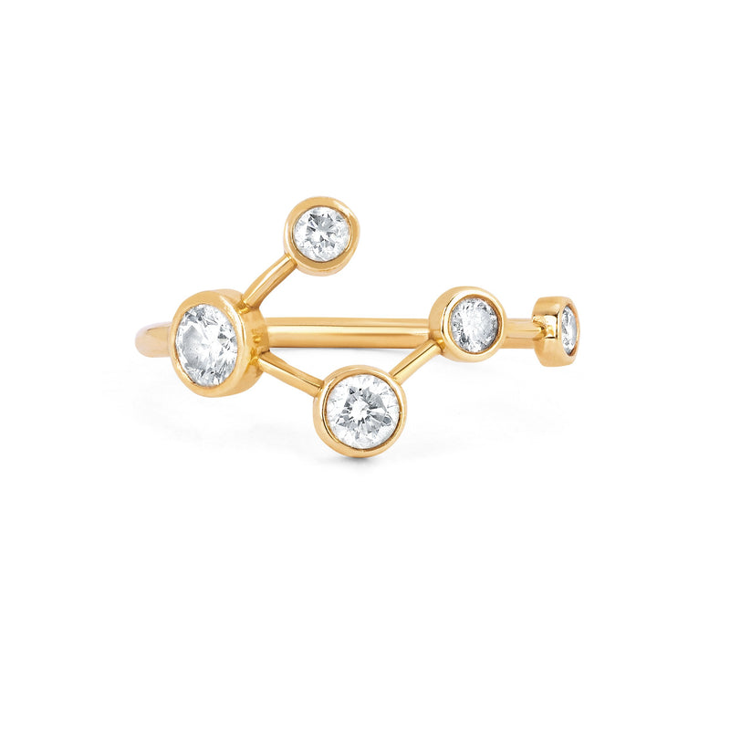 Big Dipper Diamond Constellation Ring | Ready to Ship Yellow Gold 5 by Logan Hollowell Jewelry