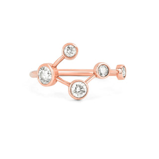 Big Dipper Diamond Constellation Ring 4 Rose Gold  by Logan Hollowell Jewelry