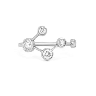 Big Dipper Diamond Constellation Ring 4 White Gold  by Logan Hollowell Jewelry