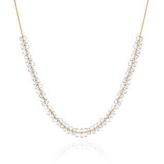 Eau de Rose Cut Diamond Necklace Yellow Gold   by Logan Hollowell Jewelry