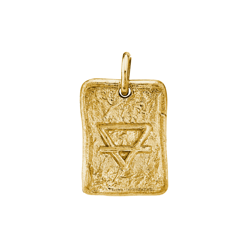Earth Element Plate Yellow Gold   by Logan Hollowell Jewelry