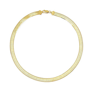 Large Liquid Gold Herringbone Necklace    by Logan Hollowell Jewelry