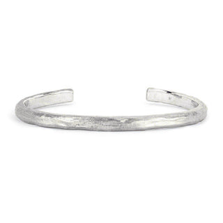 Men's Solid Wilderness Cuff White Gold   by Logan Hollowell Jewelry