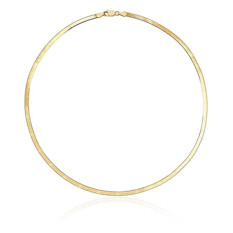 Small Liquid Gold Herringbone Necklace | Ready to Ship by Logan Hollowell Jewelry
