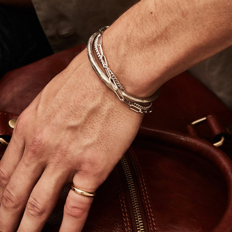 Men's Small Cuban Chain Bracelet    by Logan Hollowell Jewelry