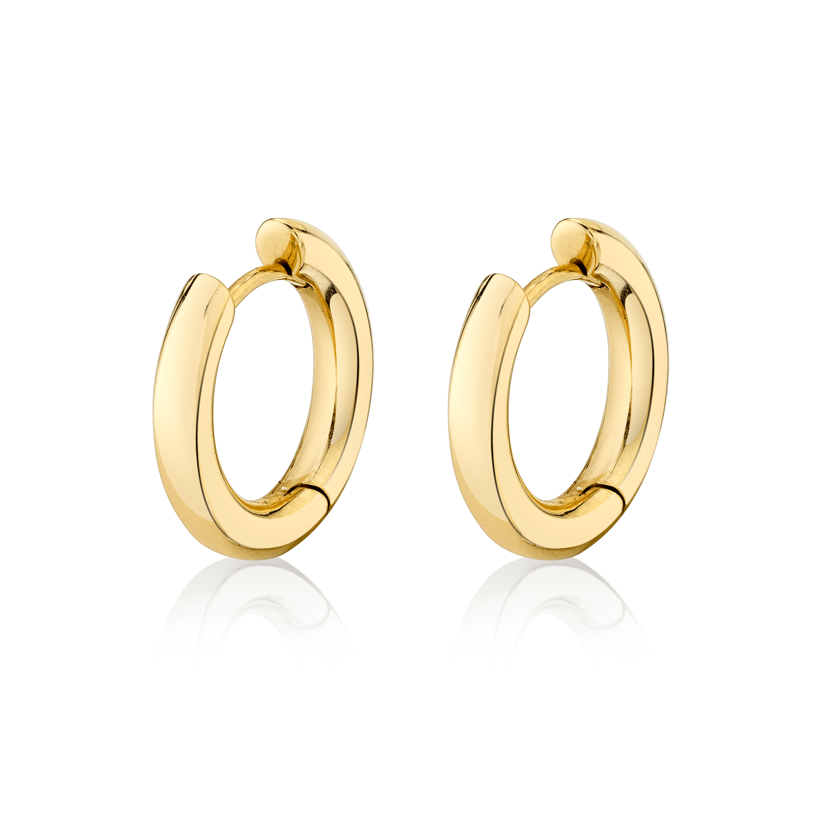 LARGE GOLD SPINE HOOPS EARRINGS