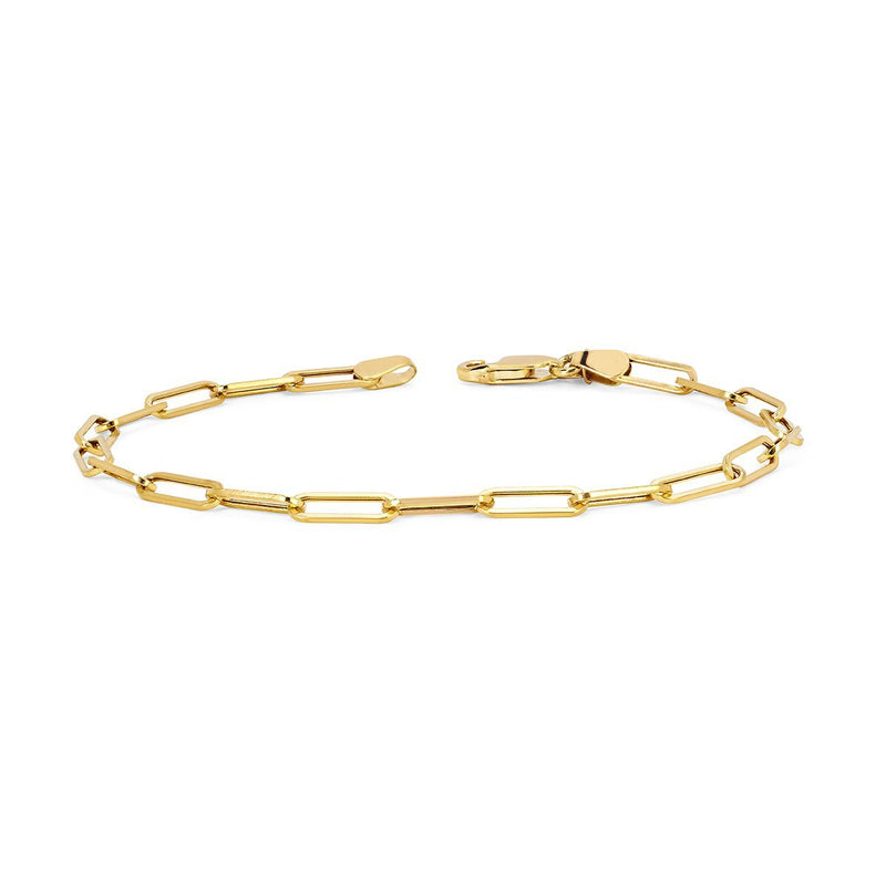 Alchemy Solid Link Anklet | Ready to Ship Yellow Gold by Logan Hollowell Jewelry