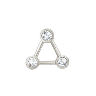 Summer Triangle Diamond Constellation Earrings White Gold Single Earring by Logan Hollowell Jewelry