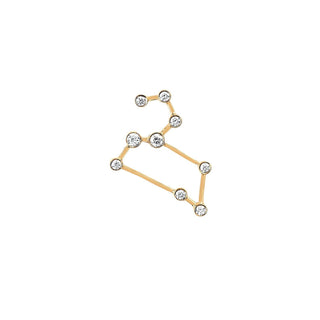 Baby Leo Diamond Constellation Studs Yellow Gold Single Left  by Logan Hollowell Jewelry