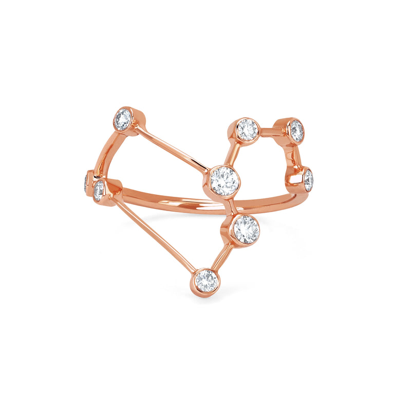 Leo Constellation Ring Rose Gold 3  by Logan Hollowell Jewelry
