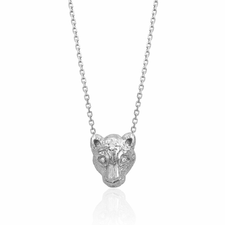 Baby Lioness Pendant White Gold   by Logan Hollowell Jewelry