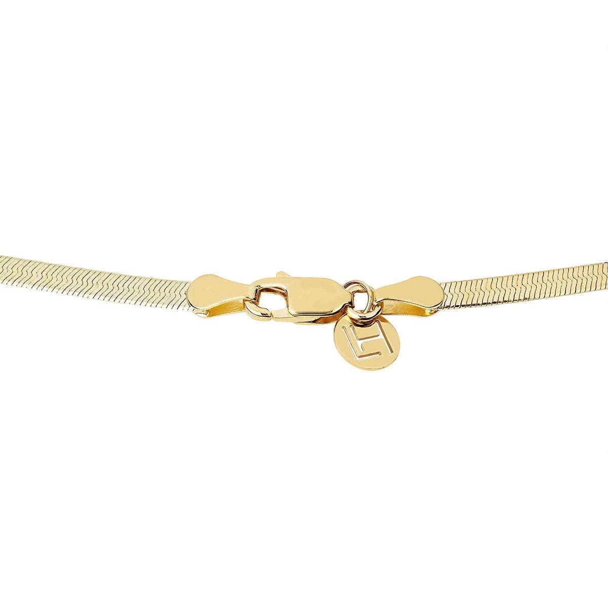 Medium Liquid Gold Herringbone Necklace | Ready to Ship by Logan Hollowell Jewelry