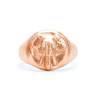 Lucky Tembo Signet Ring Rose Gold 2.5  by Logan Hollowell Jewelry