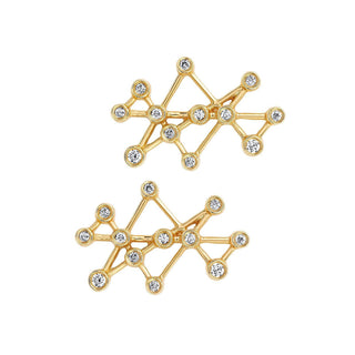 Midas Star Studs Yellow Gold Pair  by Logan Hollowell Jewelry