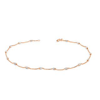 Mooncut Anklet Rose Gold   by Logan Hollowell Jewelry
