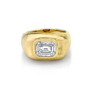 Oracle Ring with Mosaic Diamond Center 3 Yellow Gold  by Logan Hollowell Jewelry
