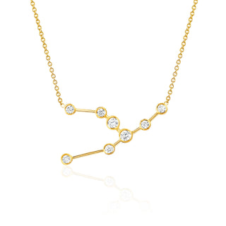 Taurus Constellation Necklace Yellow Gold   by Logan Hollowell Jewelry