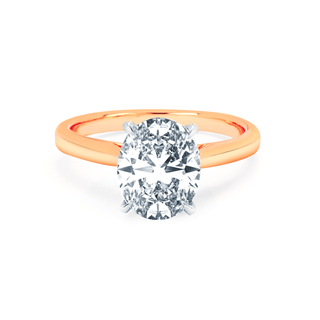 Eternal Oval Diamond Ring Setting Rose Gold   by Logan Hollowell Jewelry