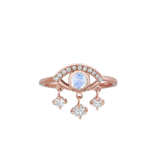 Moonstone Eye of Emotions Ring Rose Gold 3  by Logan Hollowell Jewelry