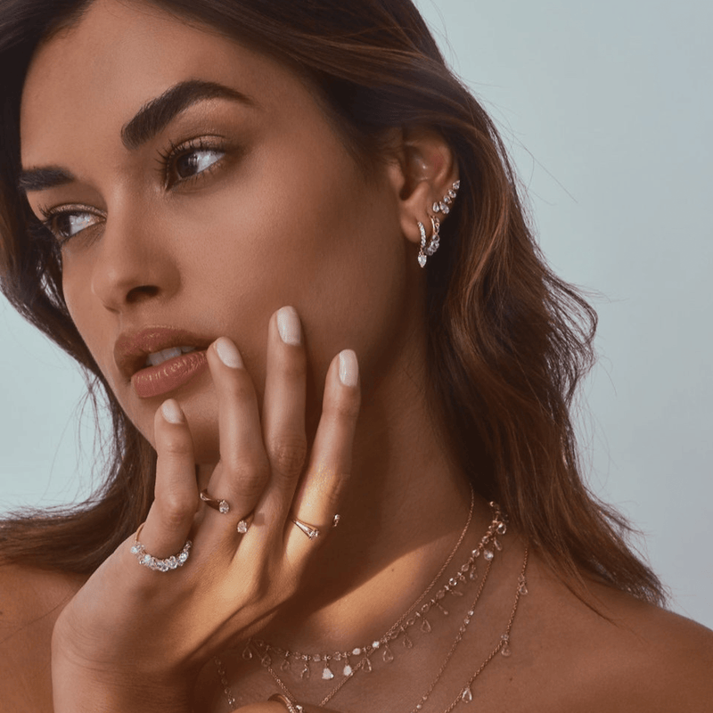 Atlantis Double Diamond Ring by Logan Hollowell Jewelry
