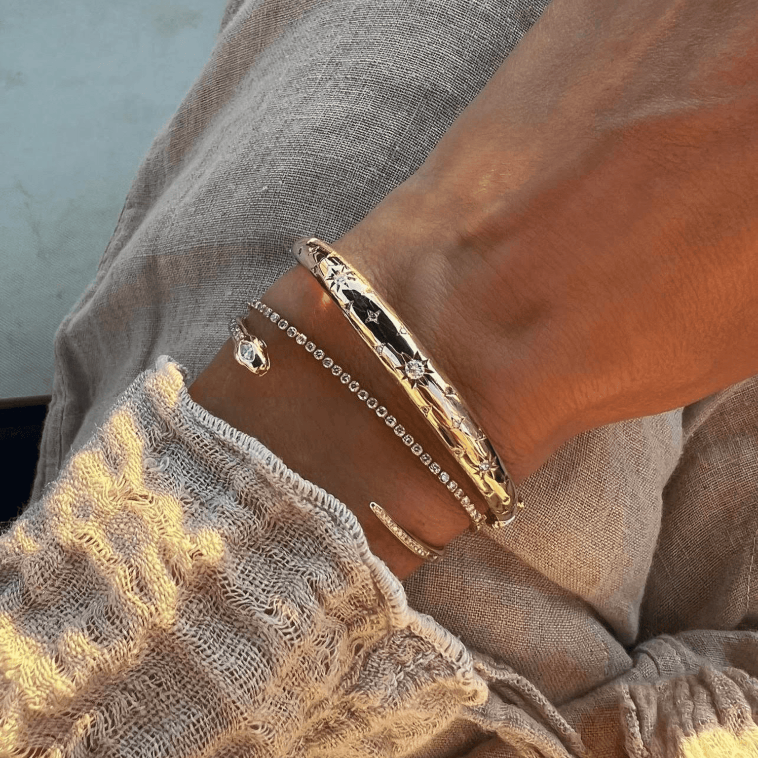 Mini Diamond Goddess Bracelet by Logan Hollowell Jewelry