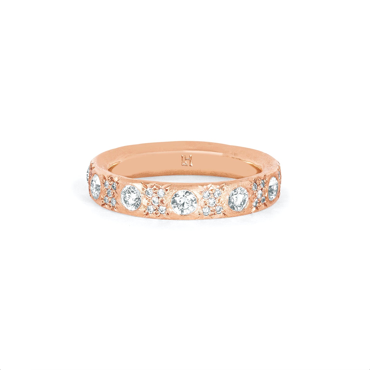 Queen Pavé Diamond Band by Logan Hollowell Jewelry