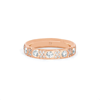 Queen Pavé Diamond Band 4 Rose Gold  by Logan Hollowell Jewelry