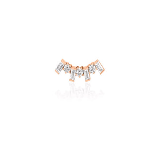 Deco Queen Studs Rose Gold Single Earring  by Logan Hollowell Jewelry