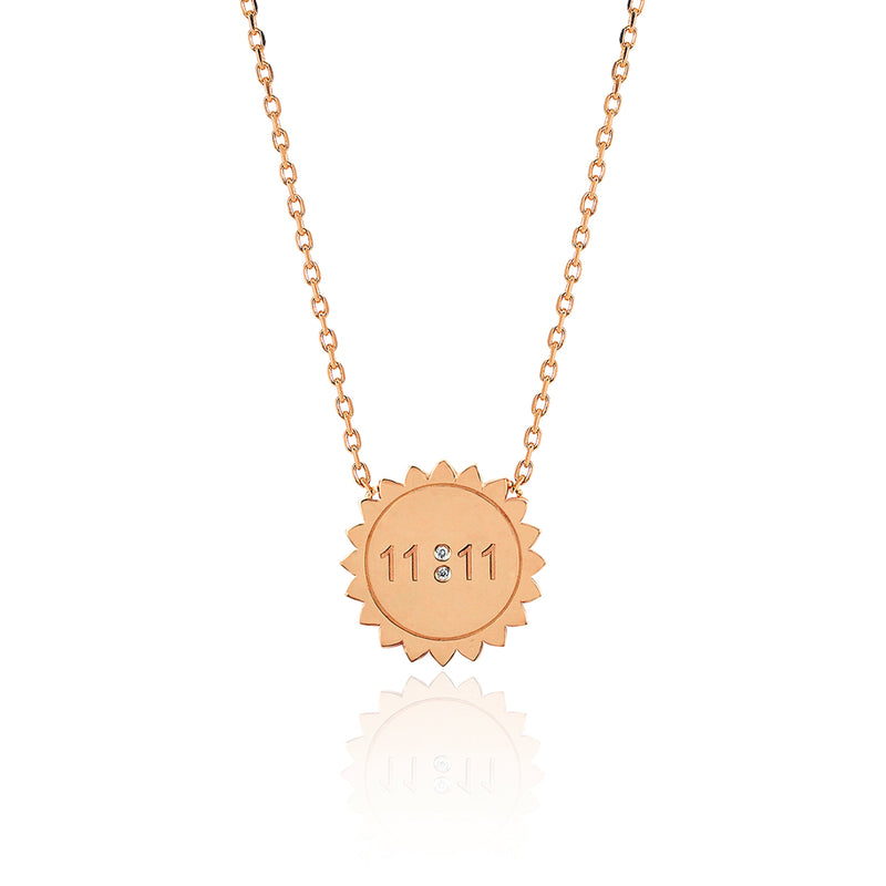 Mini 11:11 Sunshine Necklace Rose Gold 16"  by Logan Hollowell Jewelry