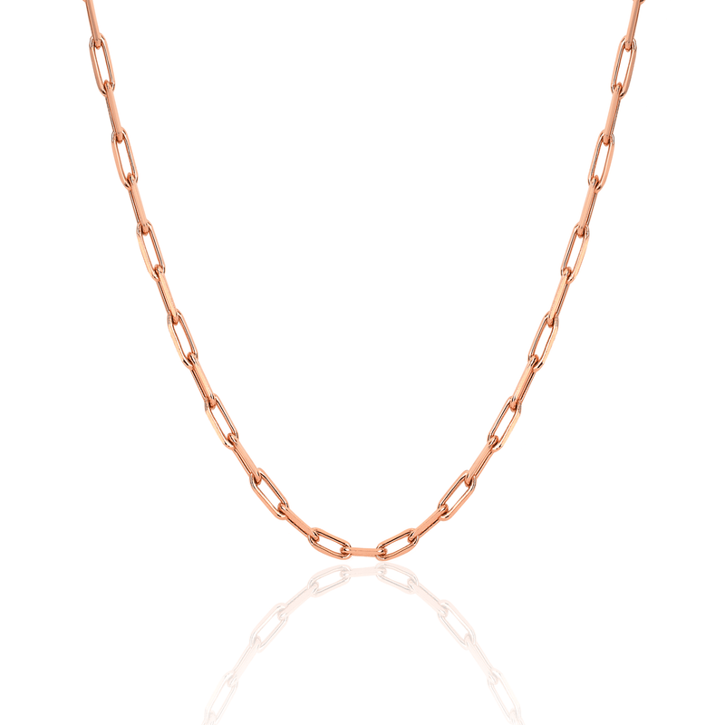 Alchemy Link Necklace Rose Gold 16" Solid by Logan Hollowell Jewelry
