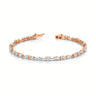 Diana Diamond Bracelet 6" Rose Gold  by Logan Hollowell Jewelry