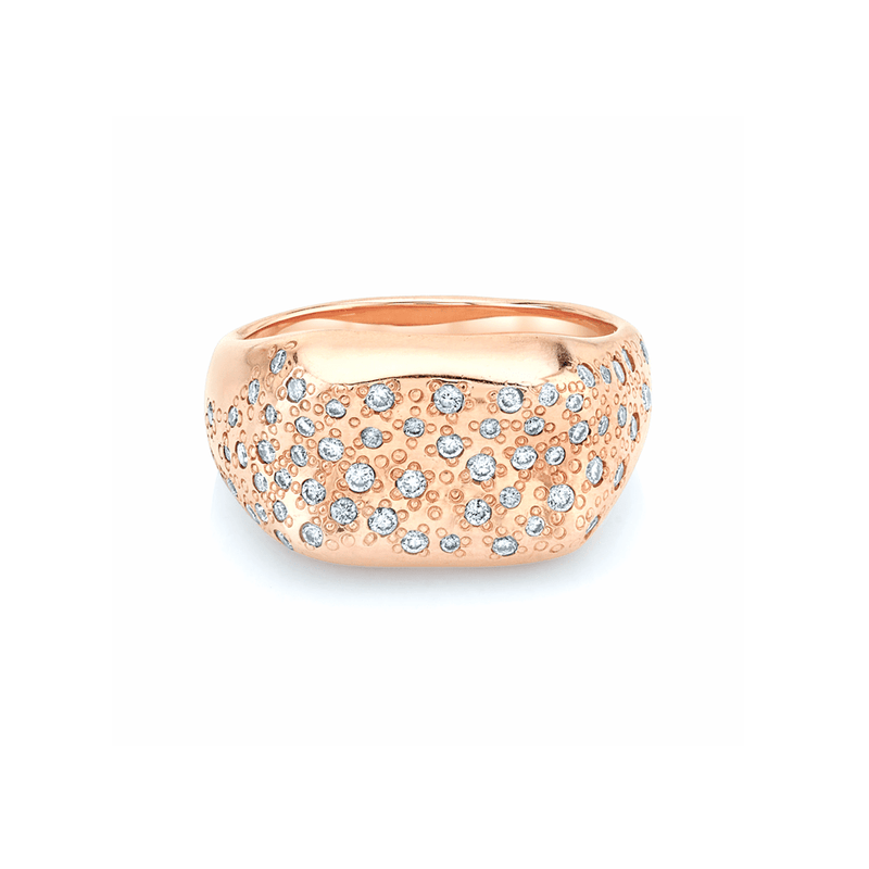 Pavé Diamond Oracle Ring 3 Rose Gold  by Logan Hollowell Jewelry