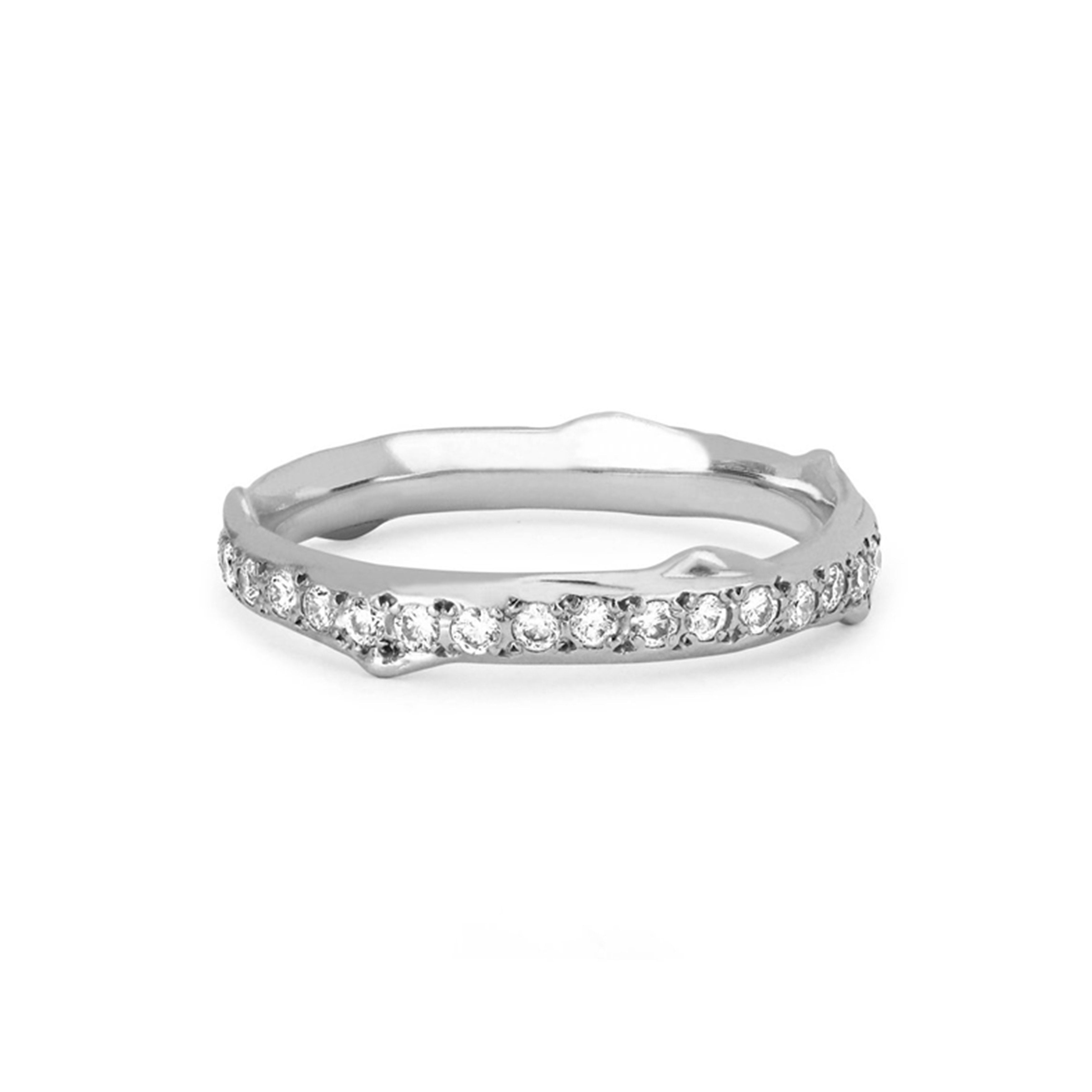 Rose Thorn Pavé Diamond Band – Logan Hollowell - Main Image